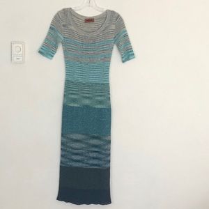 Missoni Gorgeous Blues Long Knit Dress! 38 2